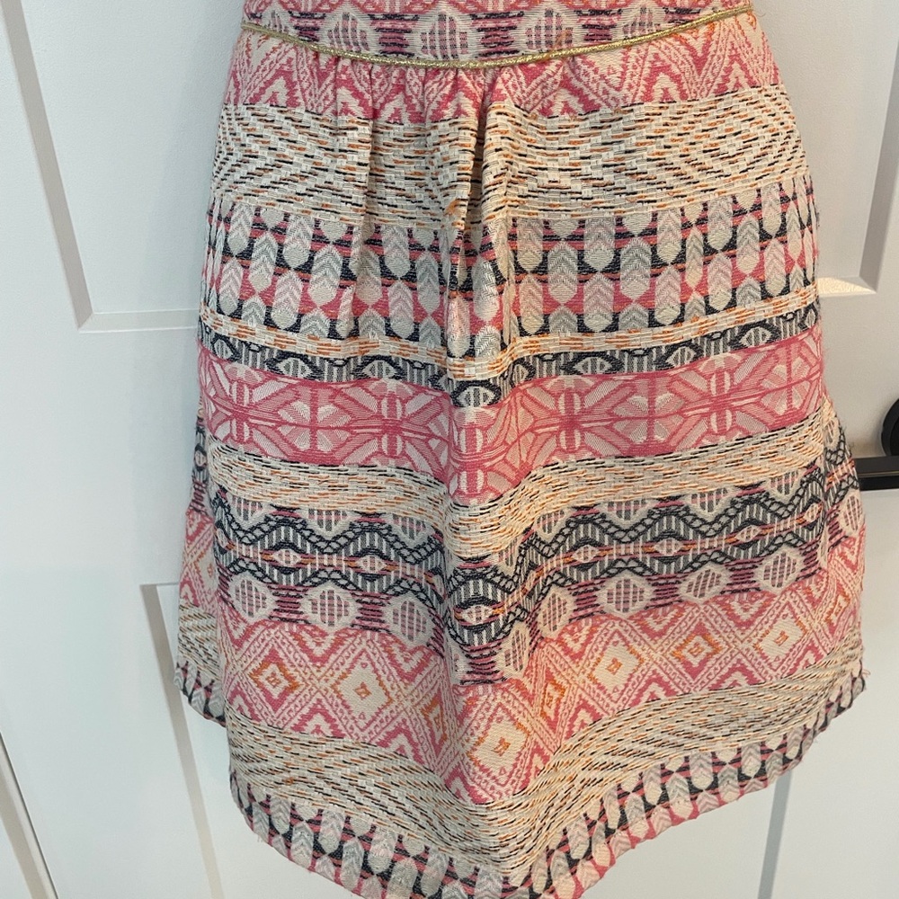 BALI INSPIRED WOVEN FULLY LINED MINISKIRT -LILI AND LALA - sz L - see comments